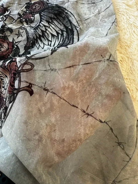 Rock & Republic Women’s Floral Gray Long Sleeve Top Size: Large - Picture 6 of 7